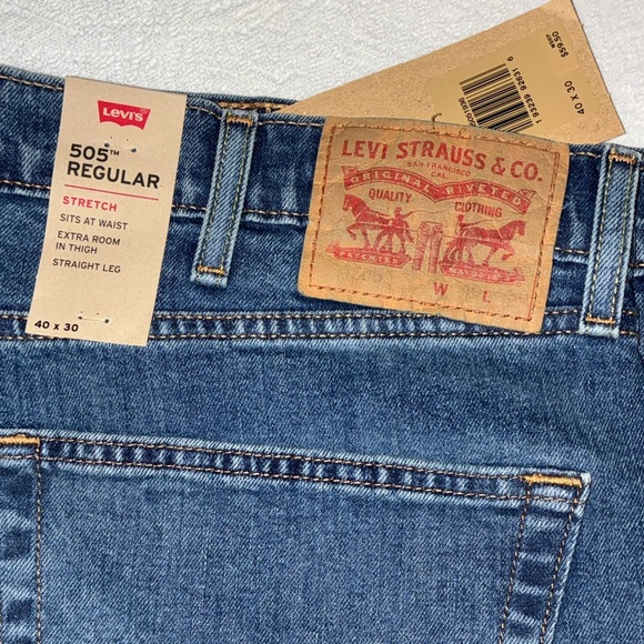 NWT Mens Levi's 505 Straight Leg Regular Fit Size 40 x 30 - Picture 2 of 16